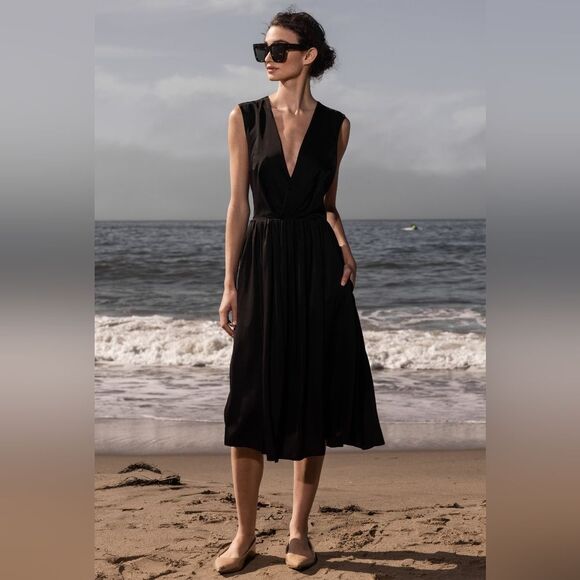 Heidi Merrick NWT Black Sleeveless back criss Cross Dress Xs - Picture 12 of 16